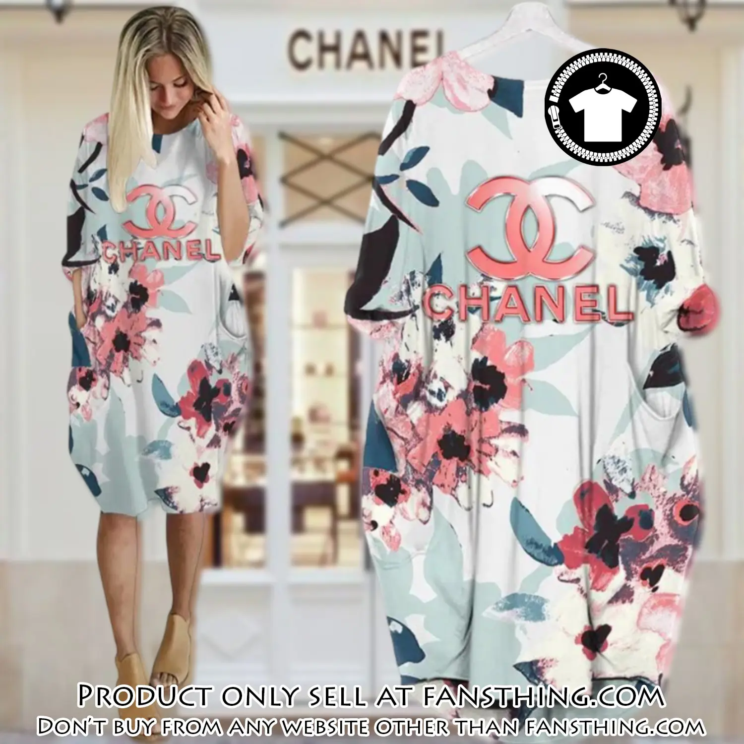 Chanel flower batwing pocket dress luxury brand for women pd078 fst5927156